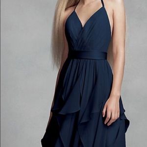 Chiffon Bridesmaid Dress with Cascading Skirt